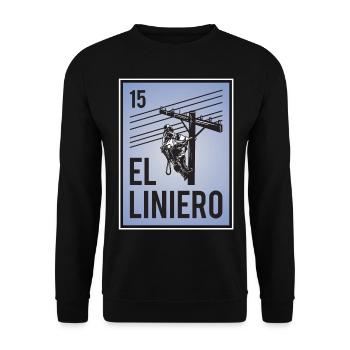 El Liniero Bingo mexicain amusant pour monteur de lignes - Sweat-shirt Unisexe - noir - Devant - Alina (178cm) & Michal (187cm)