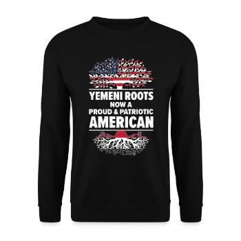 Geborener Jemenit Jemen Amerikaner USA - Unisex Pullover - Schwarz - Vorne - Alina (178cm) & Michal (187cm)