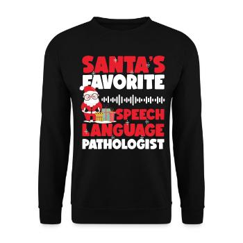 Speech Therapist Therapy Assistant - Unisex Sweatshirt - black - Front - Alina (178cm) & Michal (187cm)