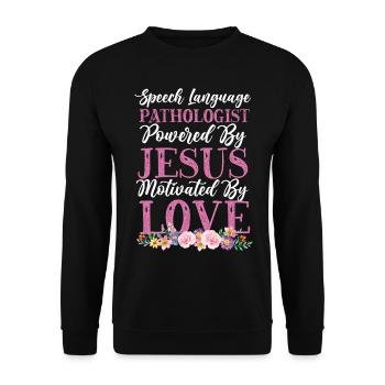 Speech Therapist Therapy Assistant - Unisex Pullover - Schwarz - Vorne - Alina (178cm) & Michal (187cm)