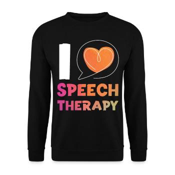 Speech Therapist Therapy Assistant - Unisex Pullover - Schwarz - Vorne - Alina (178cm) & Michal (187cm)
