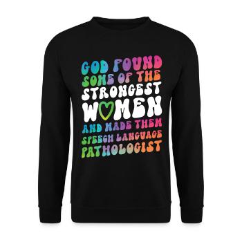 Speech Therapist Therapy Assistant - Unisex Pullover - Schwarz - Vorne - Alina (178cm) & Michal (187cm)