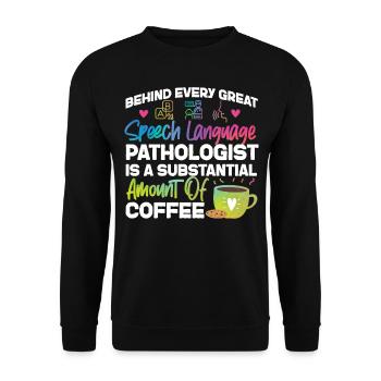 Speech Therapist Therapy Assistant - Unisex Sweatshirt - black - Front - Alina (178cm) & Michal (187cm)