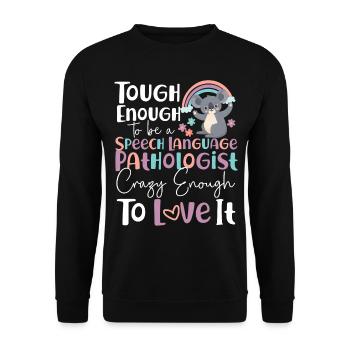 Speech Therapist Therapy Assistant - Unisex Pullover - Schwarz - Vorne - Alina (178cm) & Michal (187cm)