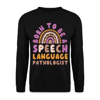 Speech Therapist Therapy Assistant - Unisex Pullover - Schwarz - Vorne - Alina (178cm) & Michal (187cm)