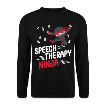 Speech Therapist Therapy Assistant - Unisex Sweatshirt - black - Front - Alina (178cm) & Michal (187cm)