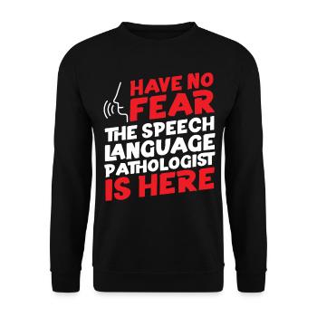Speech Therapist Therapy Assistant - Unisex Pullover - Schwarz - Vorne - Alina (178cm) & Michal (187cm)