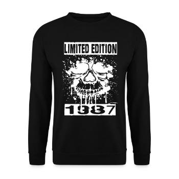 Limited Edition 1987 - Unisex Pullover - Schwarz - Vorne - Alina (178cm) & Michal (187cm)