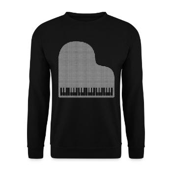 Klavier - Unisex Pullover - Schwarz - Vorne - Alina (178cm) & Michal (187cm)