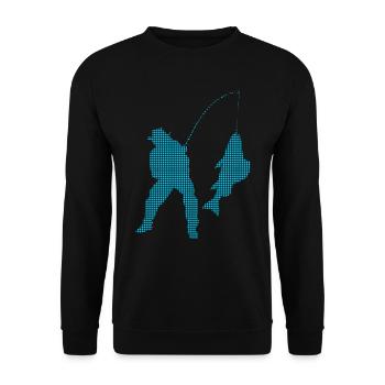 Angling - Unisex Sweatshirt - black - Front - Alina (178cm) & Michal (187cm)