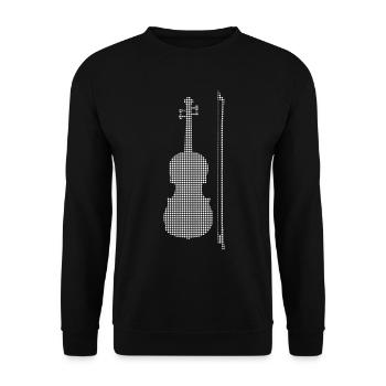 Geige - Unisex Pullover - Schwarz - Vorne - Alina (178cm) & Michal (187cm)