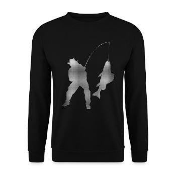 Angling - Unisex Sweatshirt - black - Front - Alina (178cm) & Michal (187cm)