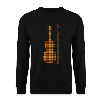 Geige - Unisex Pullover - Schwarz - Vorne - Alina (178cm) & Michal (187cm)