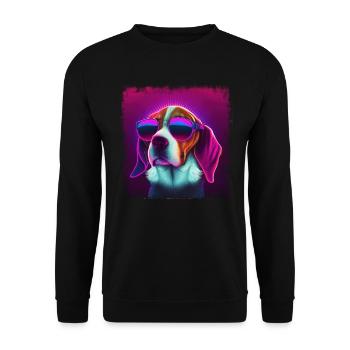 Dog Saying Beagle Design pour les amoureux des chiens - Sweat-shirt Unisexe - noir - Devant - Alina (178cm) & Michal (187cm)