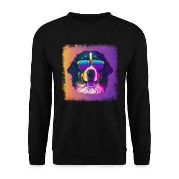 Dogs Bernese Mountain Dog Dog Lovers - Unisex Sweatshirt - black - Front - Alina (178cm) & Michal (187cm)