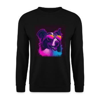 Dog Saying Border Collie Design - Unisex Sweatshirt - black - Front - Alina (178cm) & Michal (187cm)