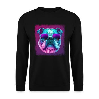Bulldog dog saying Bulldog owner - Unisex Sweatshirt - black - Front - Alina (178cm) & Michal (187cm)