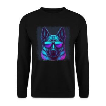Hunde Deutscher Schäfer Hundeliebhaber - Unisex Pullover - Schwarz - Vorne - Alina (178cm) & Michal (187cm)