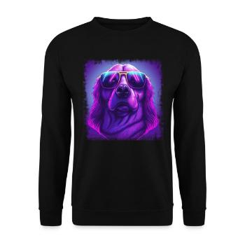 Hunde Spruch Golden Retriever Design - Unisex Pullover - Schwarz - Vorne - Alina (178cm) & Michal (187cm)