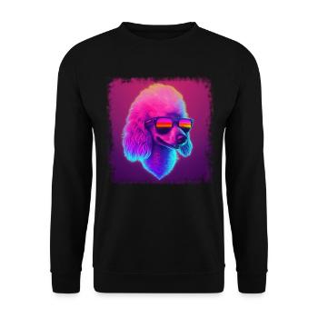 Dog Cartoon Poodle Design for Dog Lovers - Unisex Sweatshirt - black - Front - Alina (178cm) & Michal (187cm)