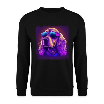 Dog Cartoon Cocker Spaniel pour les amoureux des chiens - Sweat-shirt Unisexe - noir - Devant - Alina (178cm) & Michal (187cm)