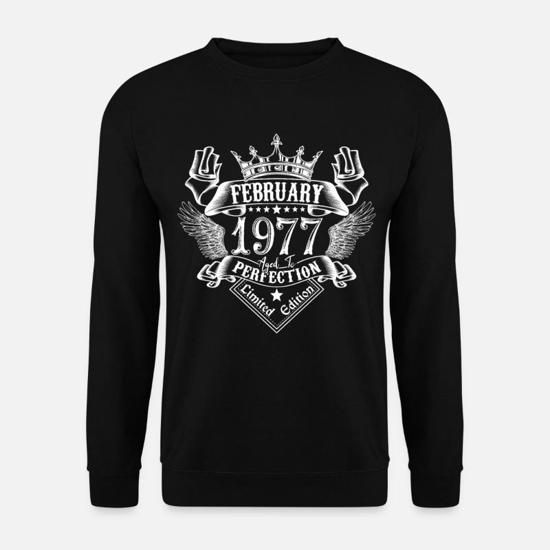Februar 1977| Februar 1977 Jubiläum 1977 - Unisex Pullover - Schwarz