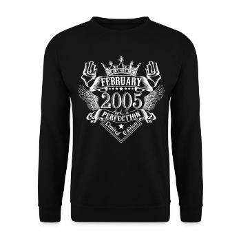 February 2005| February 2005 anniversary 2005 - Unisex Sweatshirt - black - Front - Alina (178cm) & Michal (187cm)