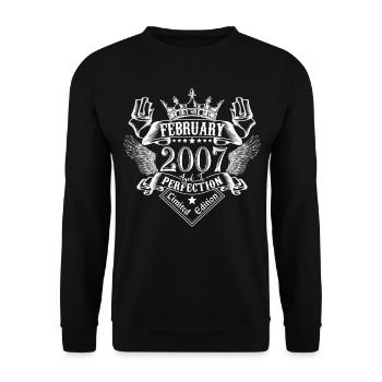February 2007| February 2007 anniversary 2007 - Unisex Sweatshirt - black - Front - Alina (178cm) & Michal (187cm)
