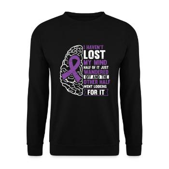 Épilepsie Ruban violet Épilepsie épileptique - Sweat-shirt Unisexe - noir - Devant - Alina (178cm) & Michal (187cm)