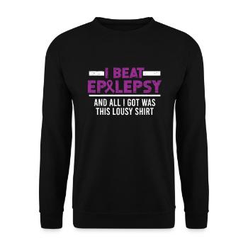 Epilepsy awareness Epilepsy and everything that - Unisex Sweatshirt - black - Front - Alina (178cm) & Michal (187cm)