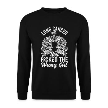 Lung cancer Wrong girl selected - Unisex Sweatshirt - black - Front - Alina (178cm) & Michal (187cm)