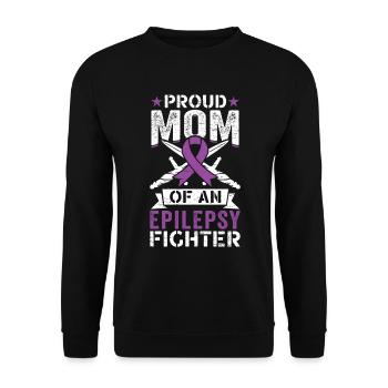 Mutter Einer Mutter Einer Epilepsie-kämpferin - Unisex Pullover - Schwarz - Vorne - Alina (178cm) & Michal (187cm)