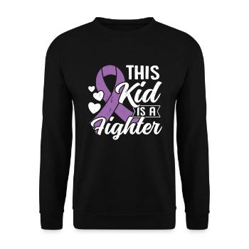 Épilepsie Kid Ruban violet Épilepsie épileptique - Sweat-shirt Unisexe - noir - Devant - Alina (178cm) & Michal (187cm)