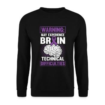 Cerveau Ruban Violet Technique Épileptique - Sweat-shirt Unisexe - noir - Devant - Alina (178cm) & Michal (187cm)