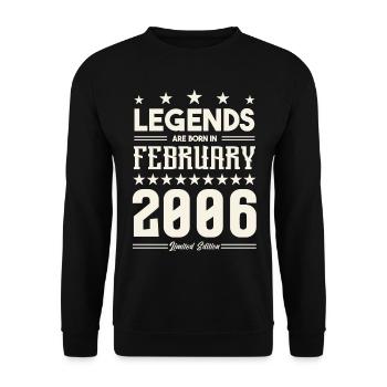 Gift legend February 2006. Gift February 2006. - Unisex Sweatshirt - black - Front - Alina (178cm) & Michal (187cm)