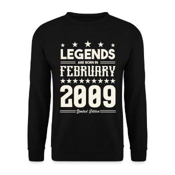 Gift legend February 2009. Gift February 2009. - Unisex Sweatshirt - black - Front - Alina (178cm) & Michal (187cm)