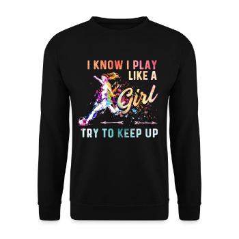 Fußball Tshirt Herren Damen Soccer Football - Unisex Pullover - Schwarz - Vorne - Alina (178cm) & Michal (187cm)