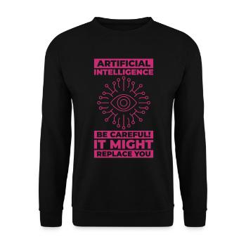 AI Maschinelles Lernen Computer Geek Technologie - Unisex Pullover - Schwarz - Vorne - Alina (178cm) & Michal (187cm)