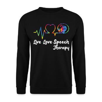 Assistant orthophoniste - Sweat-shirt Unisexe - noir - Devant - Alina (178cm) & Michal (187cm)