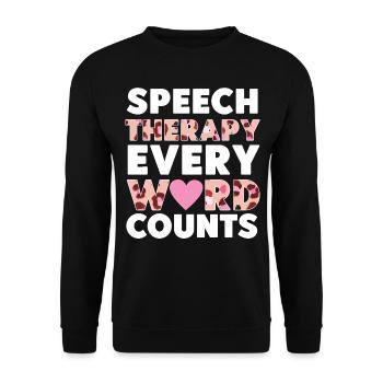 Speech Therapist Therapy Assistant - Unisex Pullover - Schwarz - Vorne - Alina (178cm) & Michal (187cm)