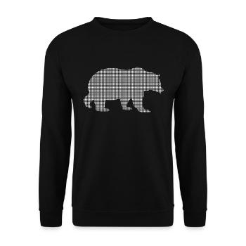 Bear - Unisex Sweatshirt - black - Front - Alina (178cm) & Michal (187cm)