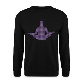 Meditation - Unisex Pullover - Schwarz - Vorne - Alina (178cm) & Michal (187cm)