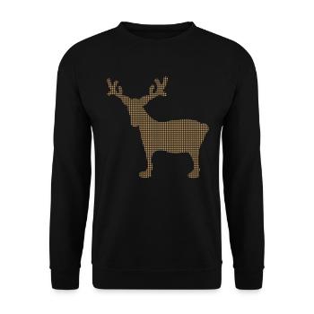 Elk - Unisex Sweatshirt - black - Front - Alina (178cm) & Michal (187cm)