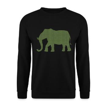 Elephant - Unisex Sweatshirt - black - Front - Alina (178cm) & Michal (187cm)