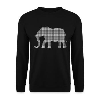 Elephant - Unisex Sweatshirt - black - Front - Alina (178cm) & Michal (187cm)