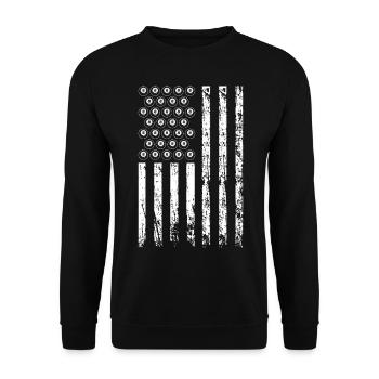 American Sports Billiards Flag Athletic - Sweat-shirt Unisexe - noir - Devant - Alina (178cm) & Michal (187cm)