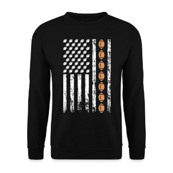 Sports américains Rugby Flag Football Athletic - Sweat-shirt Unisexe - noir - Devant - Alina (178cm) & Michal (187cm)