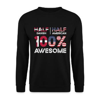Né danois Danemark États-Unis - Sweat-shirt Unisexe - noir - Devant - Alina (178cm) & Michal (187cm)