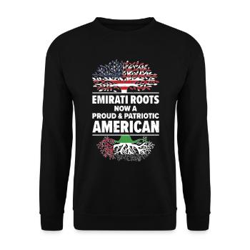 Né émirati Émirats arabes unis - Sweat-shirt Unisexe - noir - Devant - Alina (178cm) & Michal (187cm)