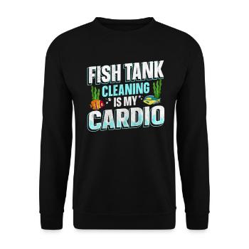Water Change and Chill Aquatic Gift - Unisex Sweatshirt - black - Front - Alina (178cm) & Michal (187cm)